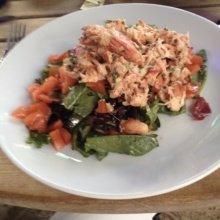Gluten-free lobster salad from Pizza al Fresco